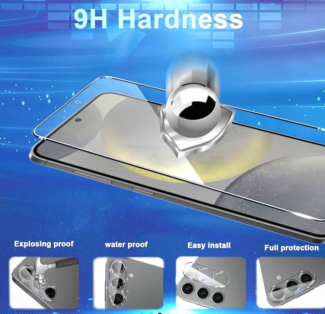 Tempered Glass Screen Protector for Samsung Galaxy S21āS25 Series ā 9H Scratch-Resistant Ultra-Clear HD Protection