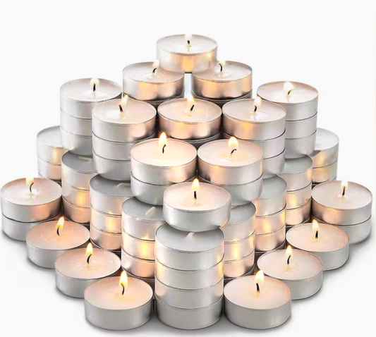 15 Pack White Unscented Tea Light Candles – Long Lasting 3.5 Hour Burn Multipack for Home & Events