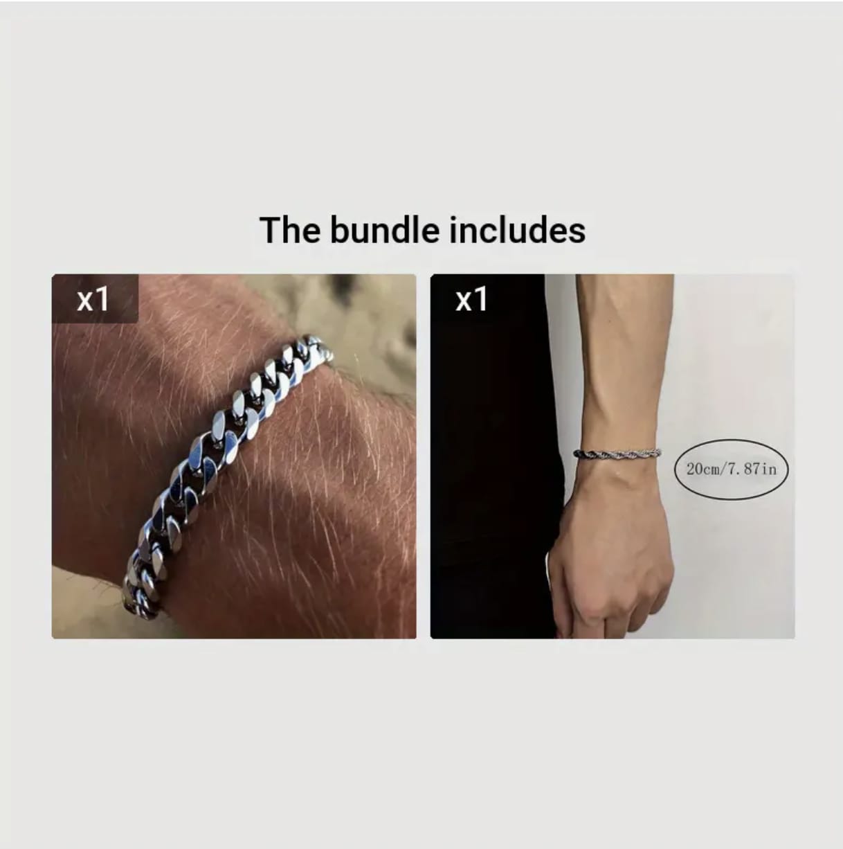 Stainless Steel Cuban Link Bracelet for Men – Hip Hop & Street Style Jewelry, Cool Couple Accessory