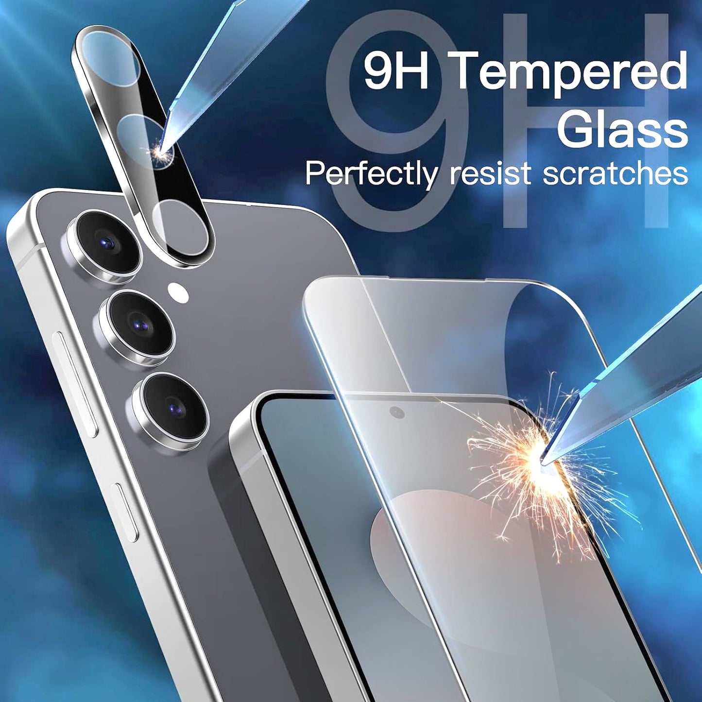Tempered Glass Screen Protector for Samsung Galaxy S21–S25 Series – 9H Scratch-Resistant Ultra-Clear HD Protection