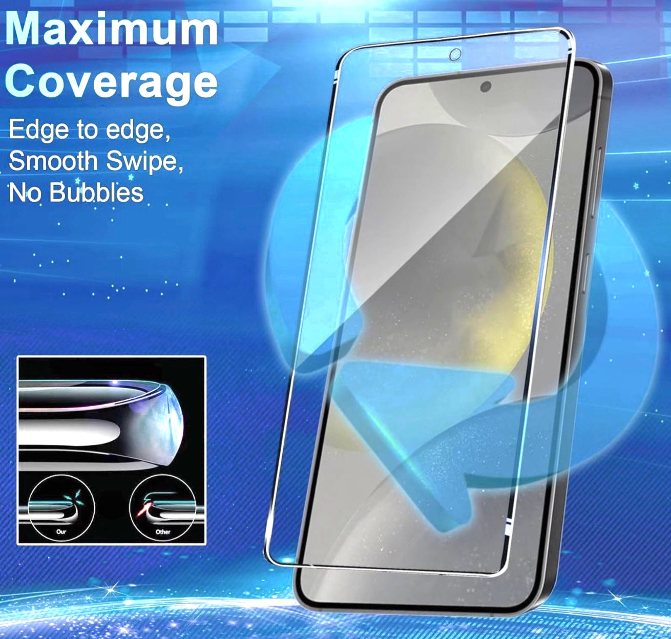 Tempered Glass Screen Protector for Samsung Galaxy S21–S25 Series – 9H Scratch-Resistant Ultra-Clear HD Protection