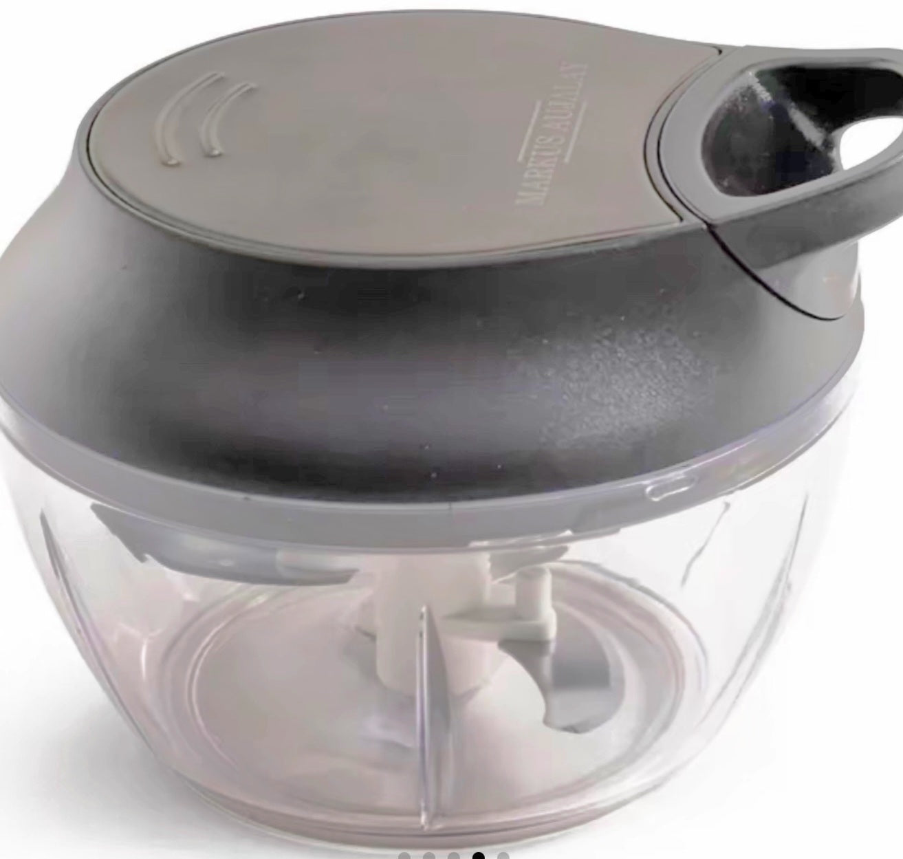 Manual Hand Pull Food Chopper Bowl – Quick & Easy Vegetable, Fruit and Salad Cutter