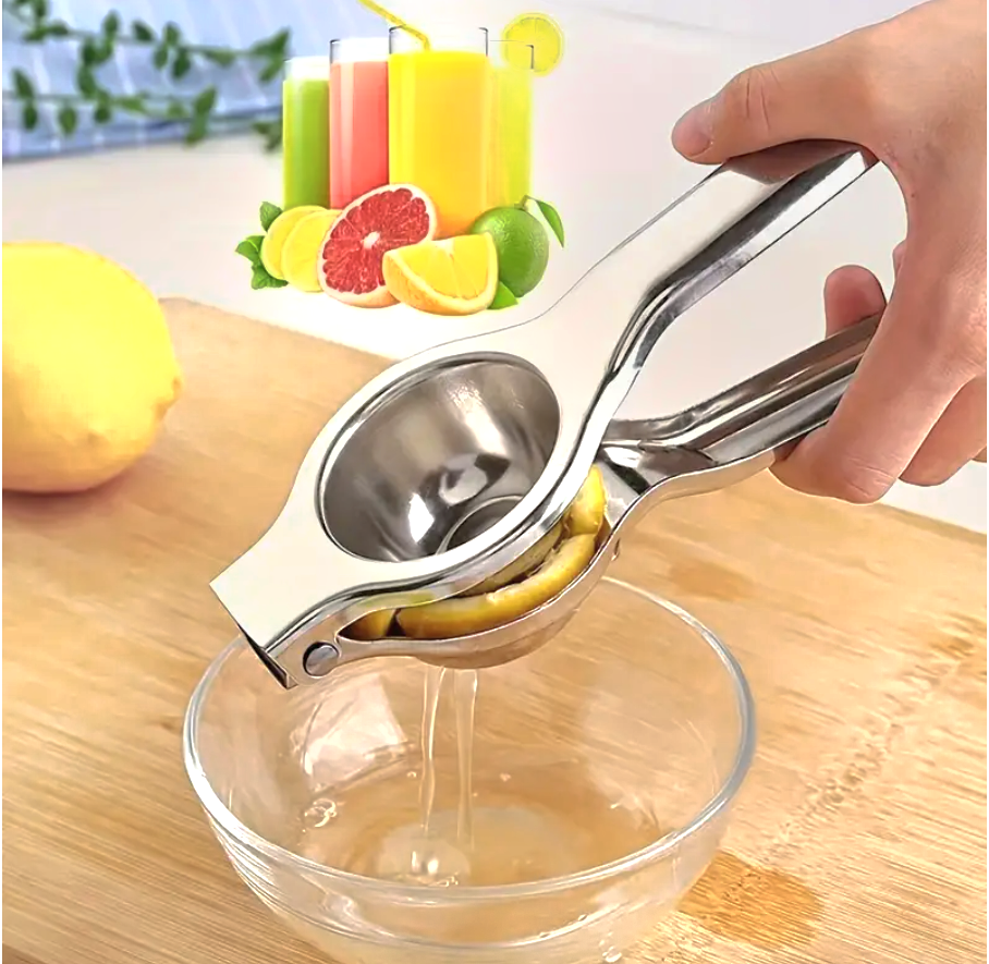 Stainless Steel Manual Citrus Juicer – Heavy Duty Lemon & Orange Hand Squeezer for Kitchen Use