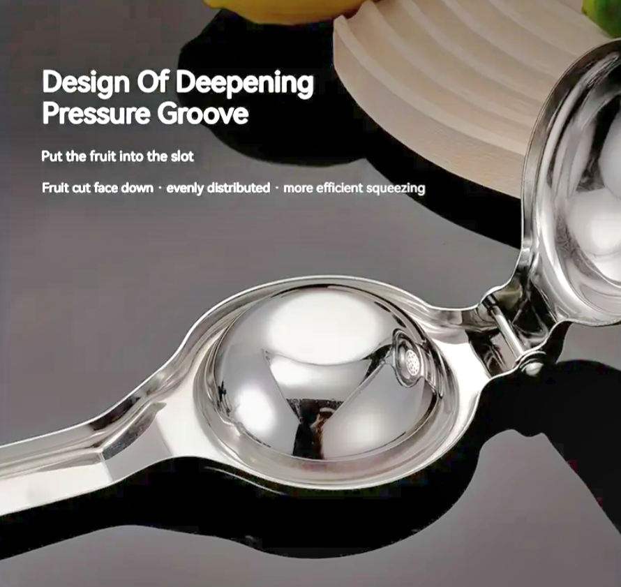 Stainless Steel Manual Citrus Juicer – Heavy Duty Lemon & Orange Hand Squeezer for Kitchen Use