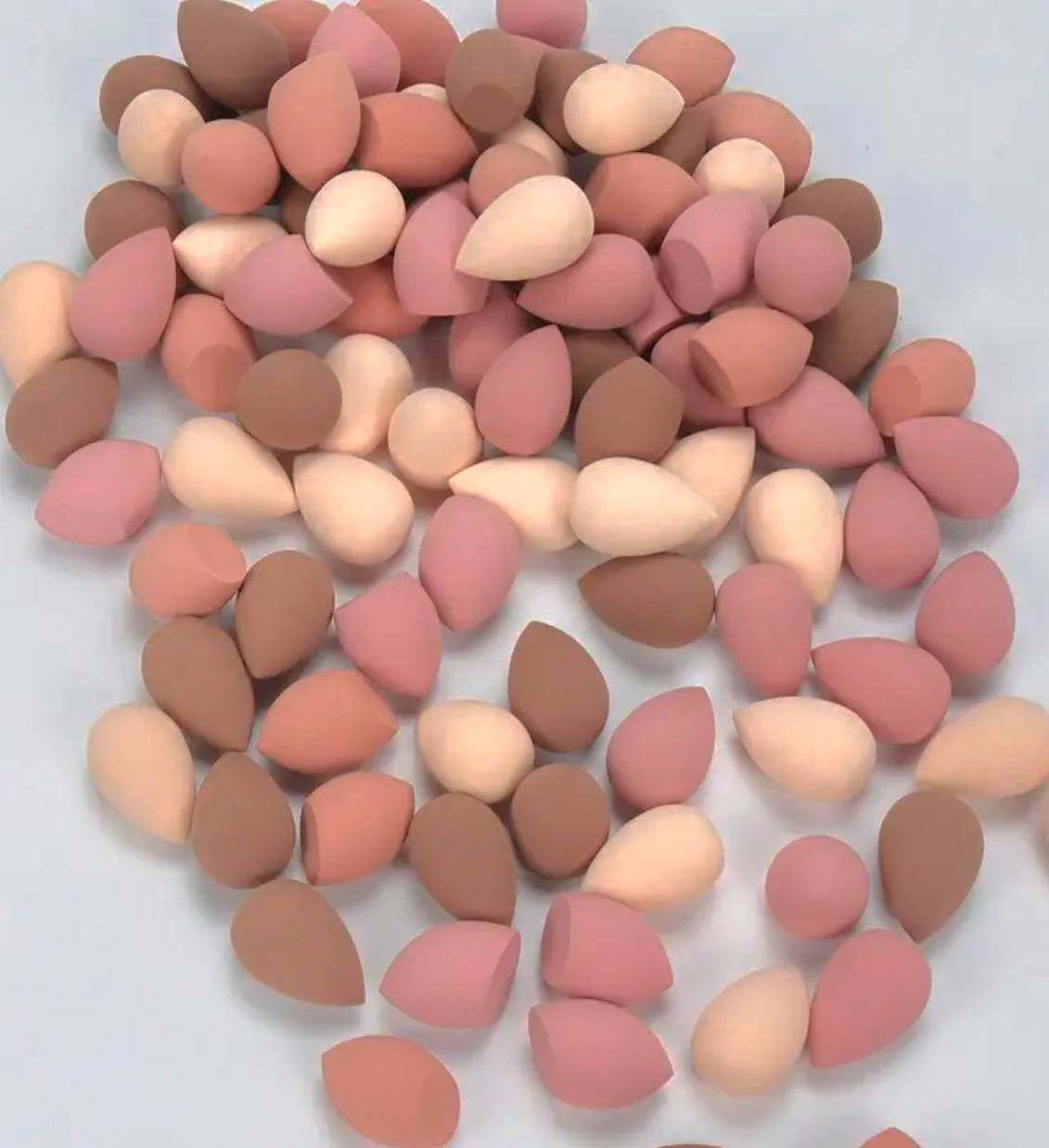 10-Piece Mini Makeup Sponge Set – Coffee Colour Beauty Blenders for Foundation, Concealer & Contouring (Wet & Dry)