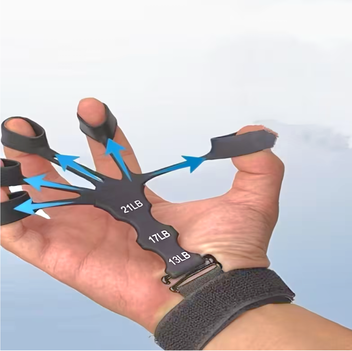 5-Finger Hand & Wrist Strength Trainer – Adjustable Resistance Finger Exerciser (10–78kg)