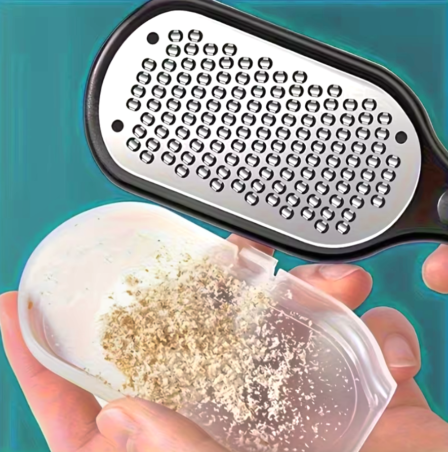 Stainless Steel Foot File & Callus Remover – Anti-Splash Pedicure Sander | Rust-Proof Home Spa Tool