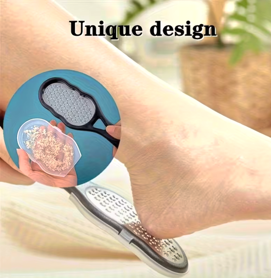 Stainless Steel Foot File & Callus Remover – Anti-Splash Pedicure Sander | Rust-Proof Home Spa Tool