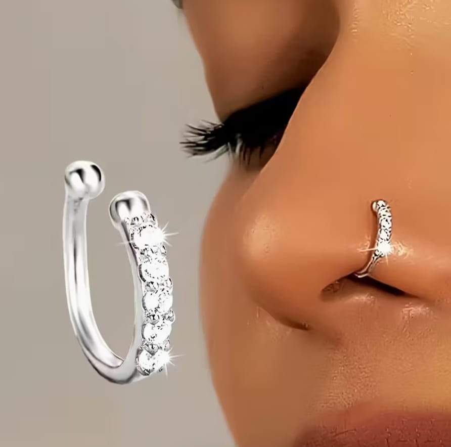 Non-Piercing Nose Ring – Hypoallergenic, Nickel-Free, Bohemian K-Pop & Hip-Hop Style for Women