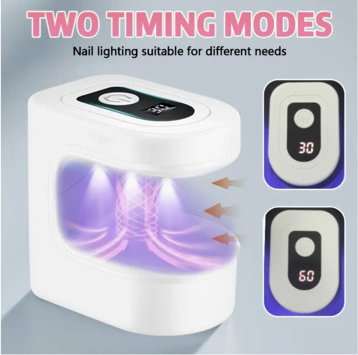 Mini Portable Nail Lamp – USB Rechargeable 395nm LED for Gel & Nail Polish, Compact for Home, Salon & Travel