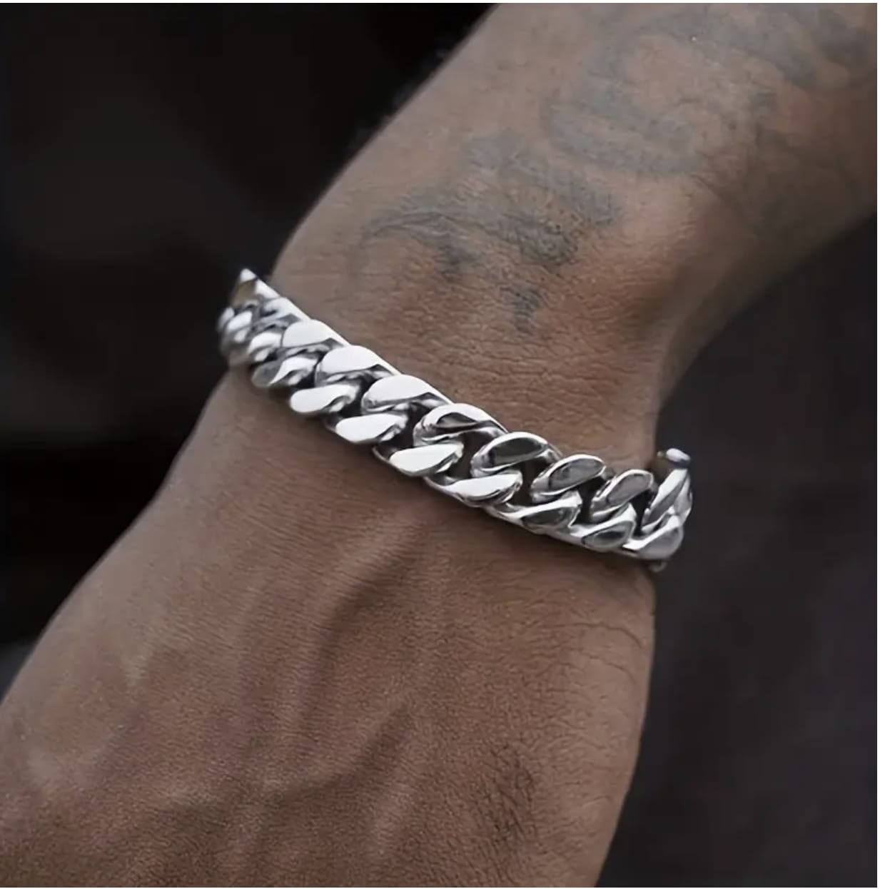 Stainless Steel Cuban Link Bracelet for Men – Hip Hop & Street Style Jewelry, Cool Couple Accessory