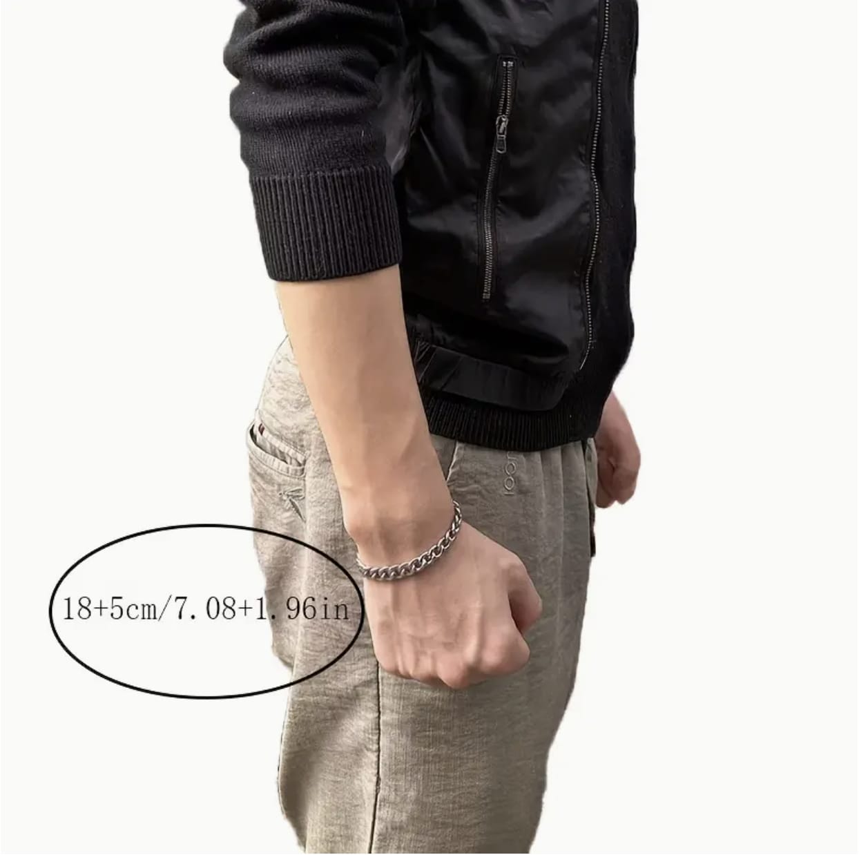 Stainless Steel Cuban Link Bracelet for Men – Hip Hop & Street Style Jewelry, Cool Couple Accessory