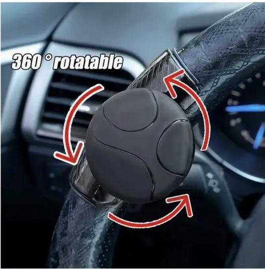 60° Power-Assisted Steering Wheel Spinner – Bearing-Type Silicone Grip for Easy One-Handed Operation, Fits Most Trucks & SUVs