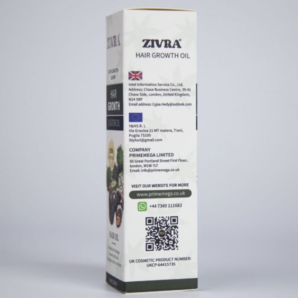 ZIVRA Pure & Natural Hair Growth Oil with Castor Oil – Promotes Healthy, Strong & Shiny Hair