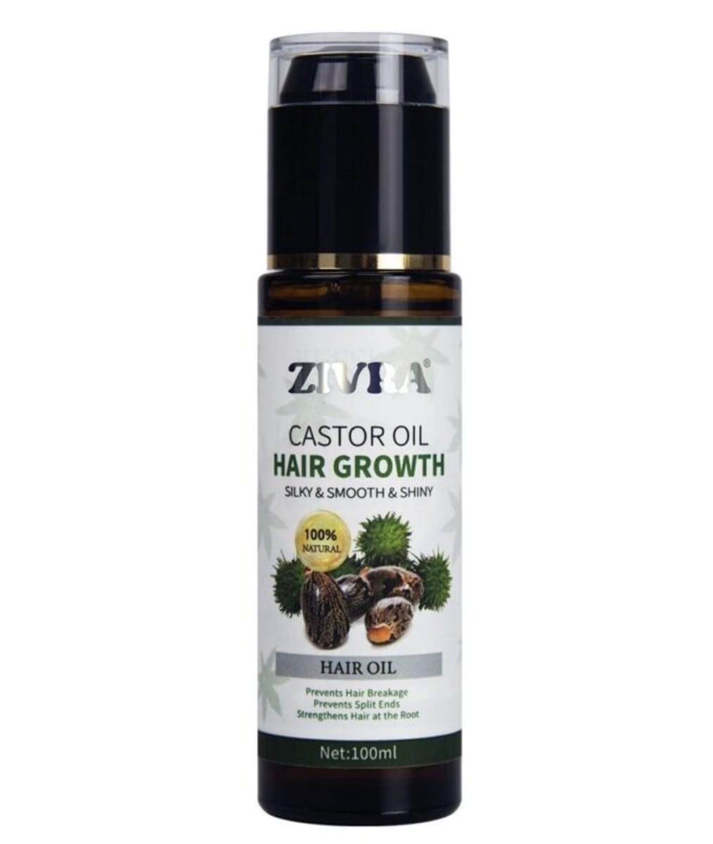 ZIVRA Pure & Natural Hair Growth Oil with Castor Oil – Promotes Healthy, Strong & Shiny Hair