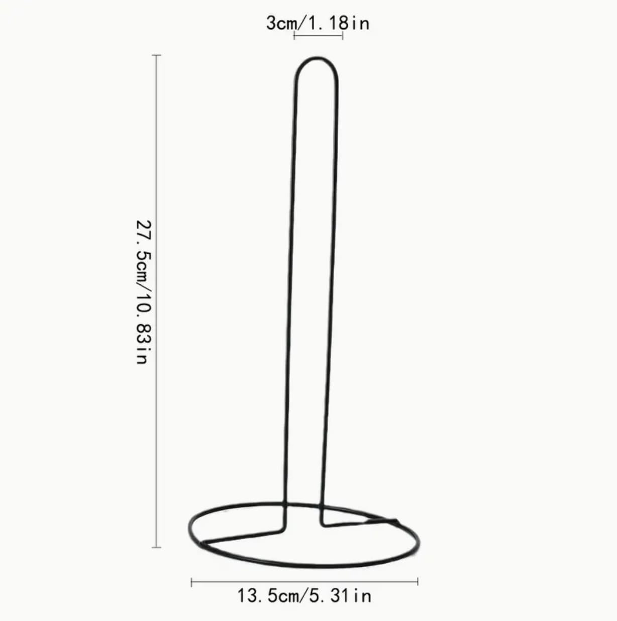 Heavy-Duty Paper Towel Holder – Sturdy Iron Countertop Stand with Space-Saving Vertical Design for Kitchen, Dining Room & Office