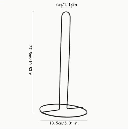 Heavy-Duty Paper Towel Holder – Sturdy Iron Countertop Stand with Space-Saving Vertical Design for Kitchen, Dining Room & Office