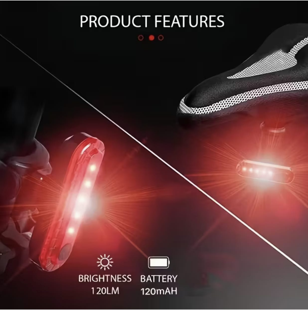 USB Rechargeable Bicycle Light Set – Front & Rear LED Bike Lights with Aluminum Body, Power Bank & Phone Holder for Safe Night Riding